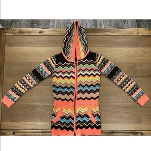 MISSONI for Target Full Zip Hoodie Zig Zag Girls